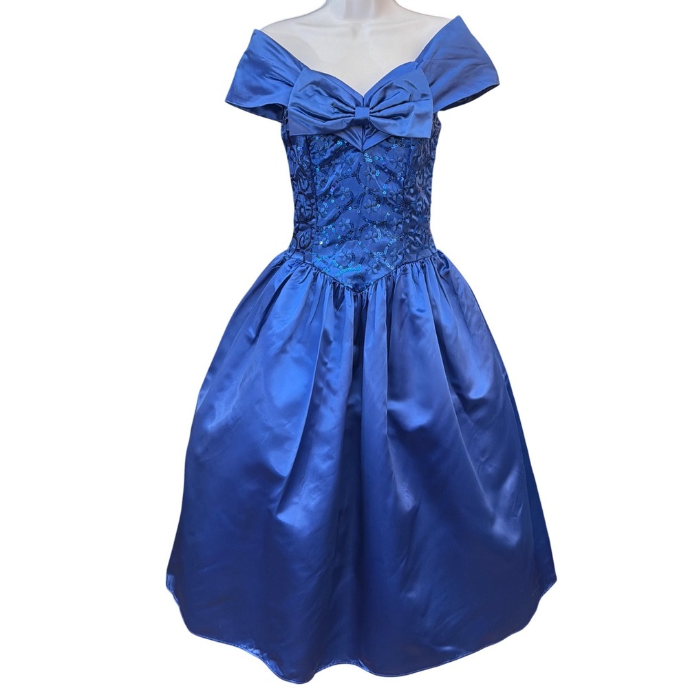 Vintage 80's Gunne Sax Jessica McClintock Dress 80s Prom Regencycore Royalcore